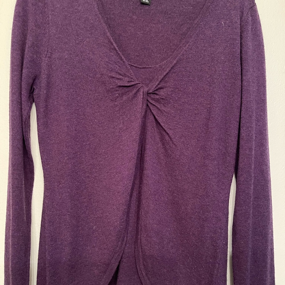 Alfani Plum Wool Twist Sweater -Size Medium